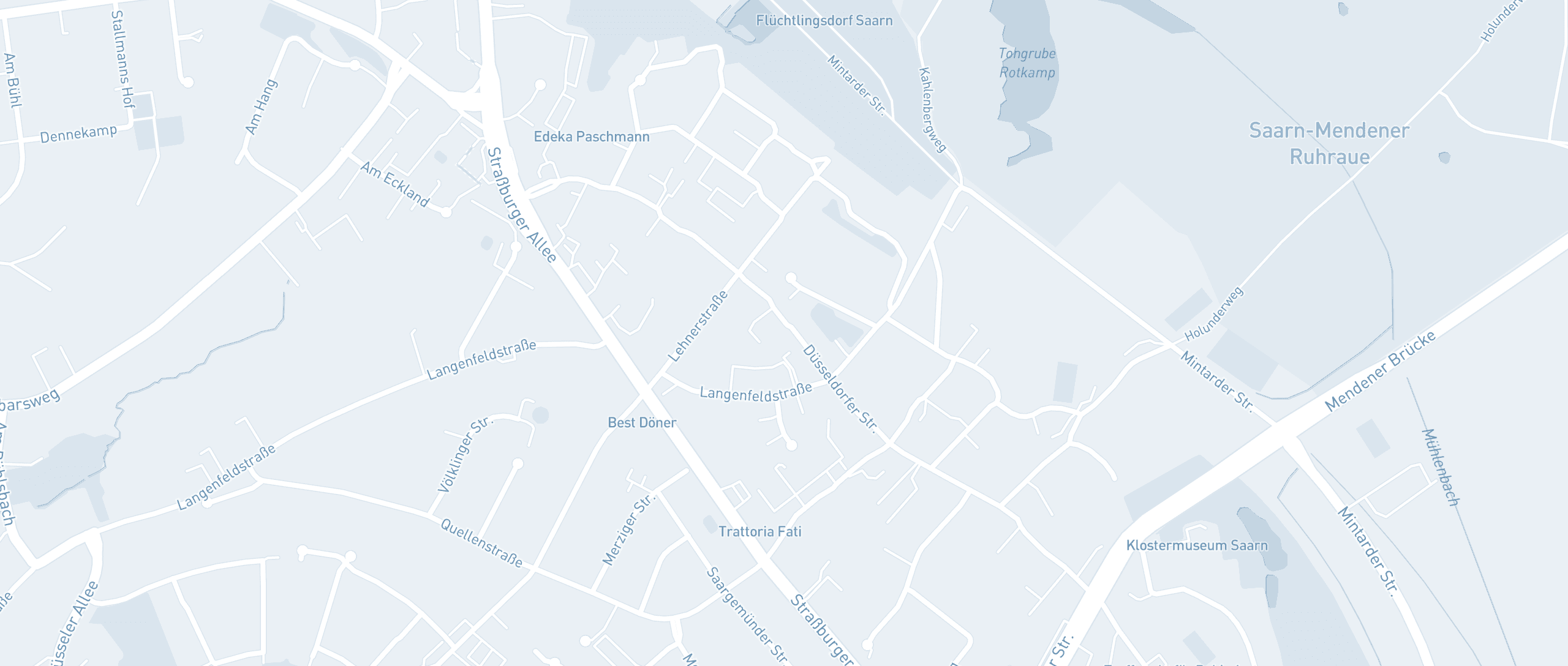 Straßenkarte: Düsseldorfer Straße 91–93, 45481 Mülheim an der Ruhr