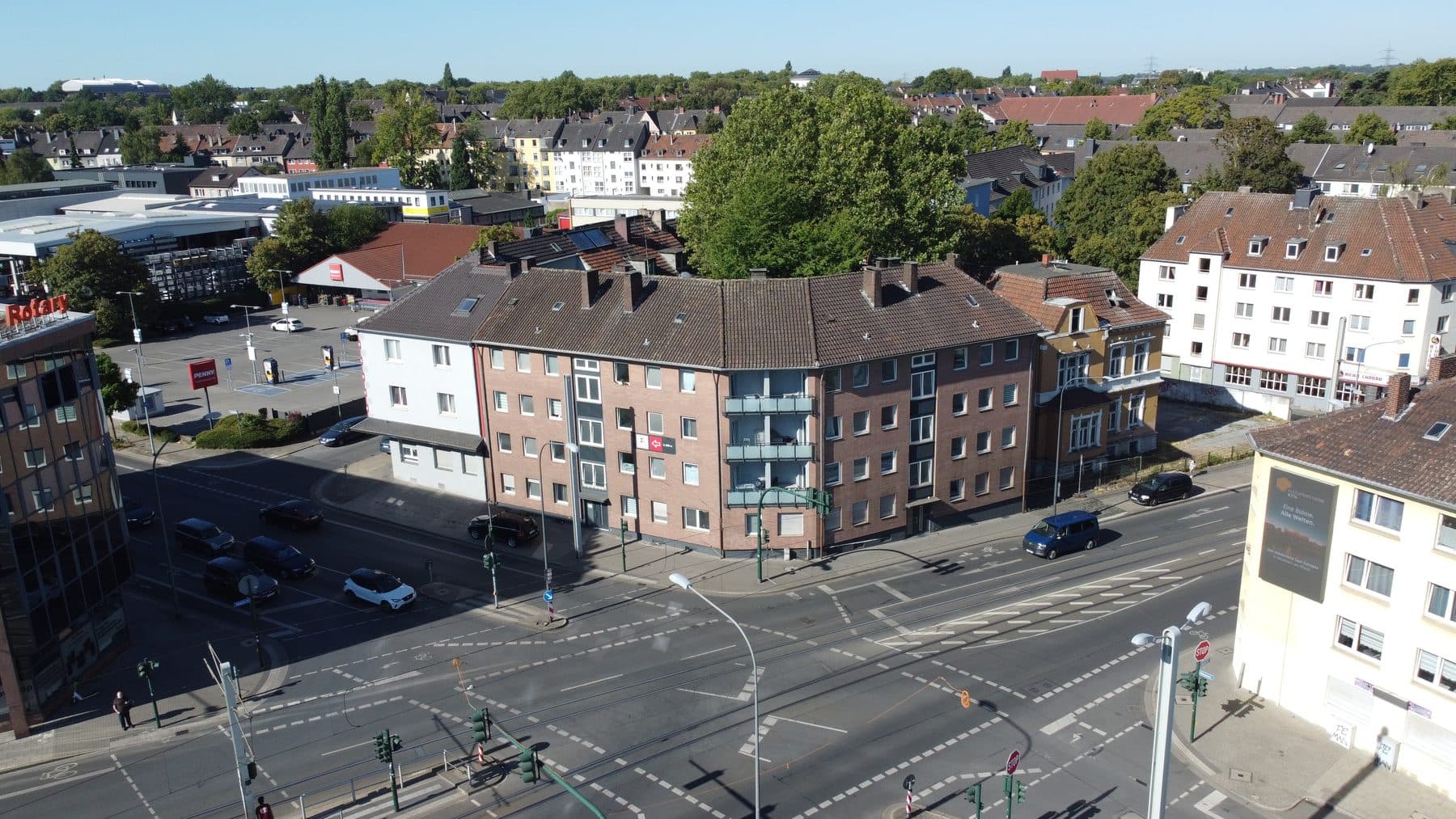 Luftbild der Wohnanlage in Essen-Altendorf