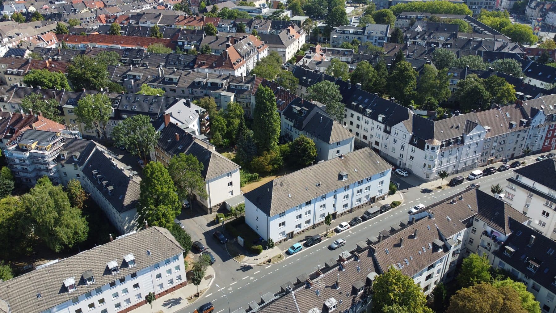 Luftbild der Wohnanlage in Essen-Holsterhausen